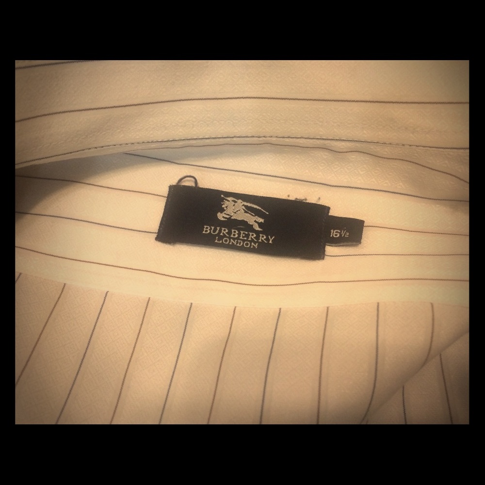 Men’s Pin Striped Burberry Dress Shirt